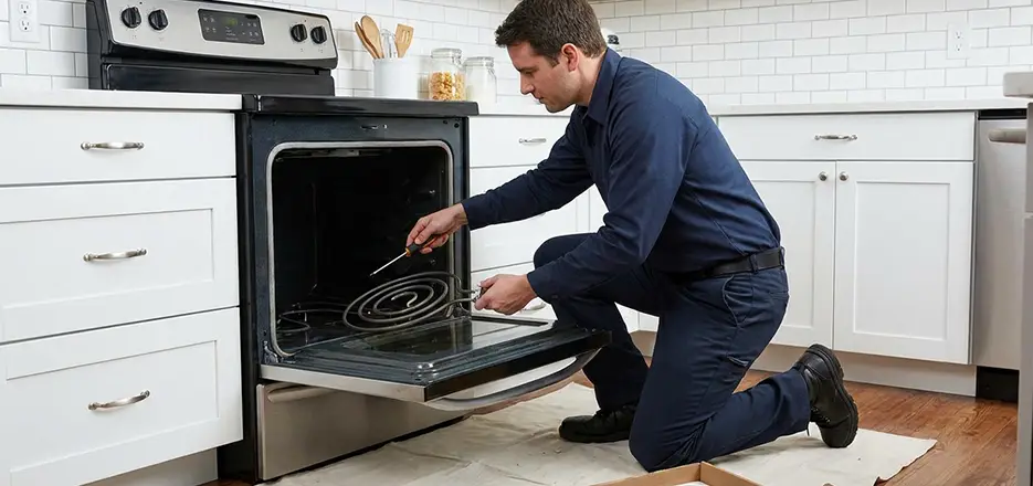 Oven Lower Heating Element Replacement in Barnstable
